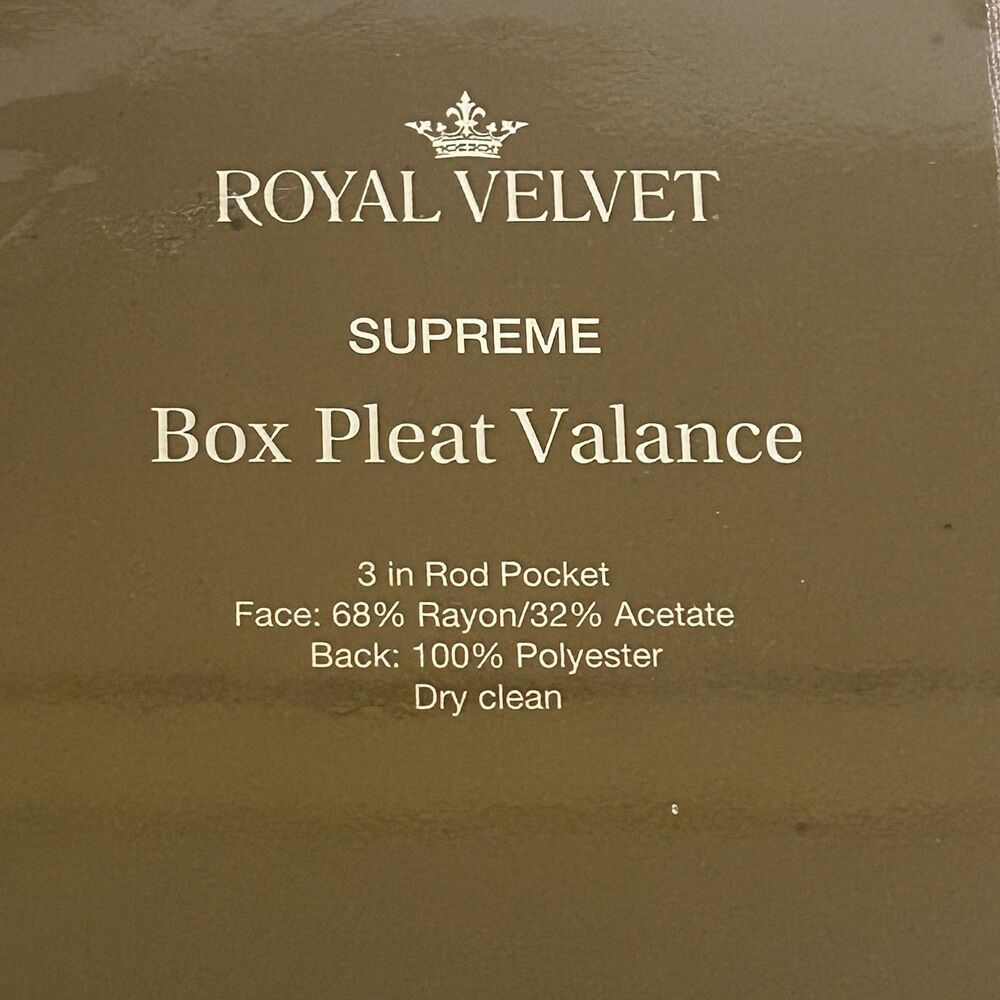 JCP Royal Velvet Supreme Box Pleat Valance Gray Rose 50” x 18” NEW In Package - Picture 5 of 6